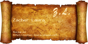 Zacher Laura névjegykártya